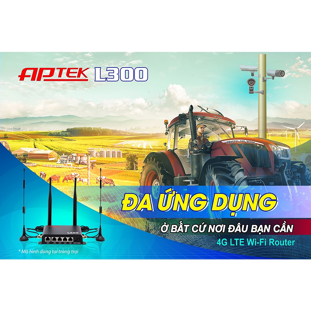 Bộ phát Wifi 4G APTEK L300 - Hàng Chính Hãng