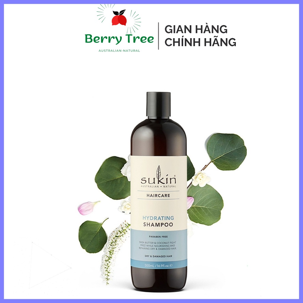 Dầu gội dưỡng ẩm cho tóc Sukin Hydrating Hair Shampoo 500ml (BR)