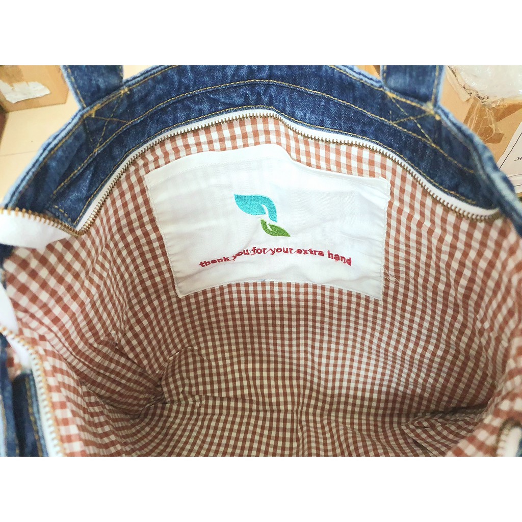 Túi tote vải jeans biểu tượng Bác ái - Quỹ Trò nghèo Vùng cao