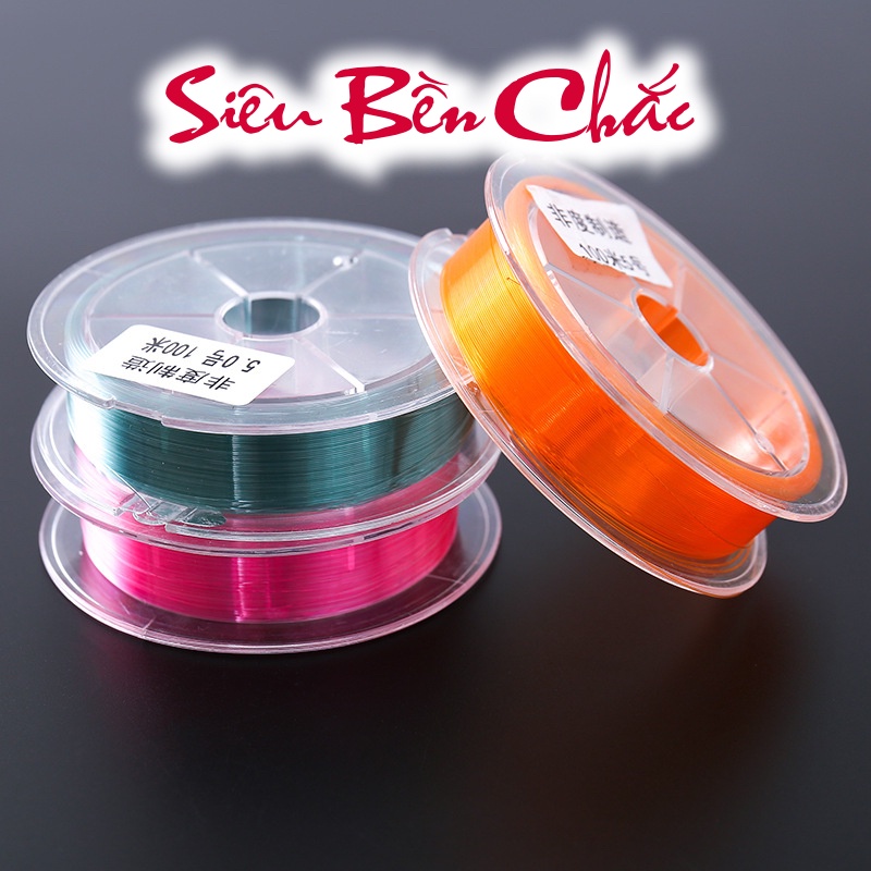 Cước câu cá SIÊU ĐẸP - TẢI CÁ KHỎE - Dài 100m - Giá rẻ nhất - Câu tay, câu máy, câu đơn, câu đài, lăng-xê, lục, lure...