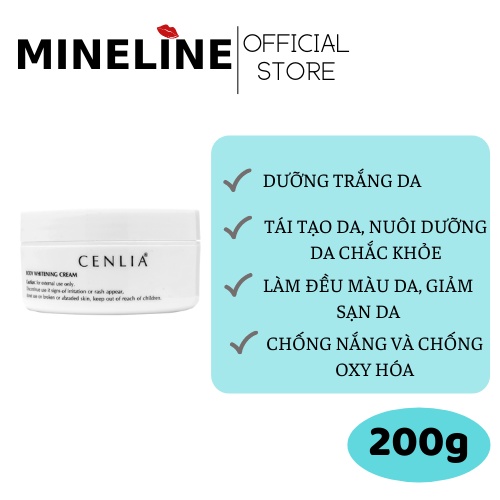 Kem Body CENLIA Dưỡng Trắng Da Toàn Thân, Dưỡng Ẩm, Không bết rít, Body Whitening Cream