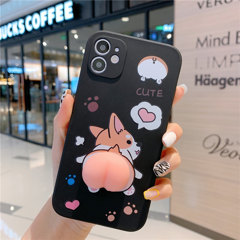 Ốp điện thoại dẻo in hình Corgi cho iPhone 12 Pro Max 12mini SE 2020 7plus 8plus xr xs 6plus 11 Pro Max XSMAX