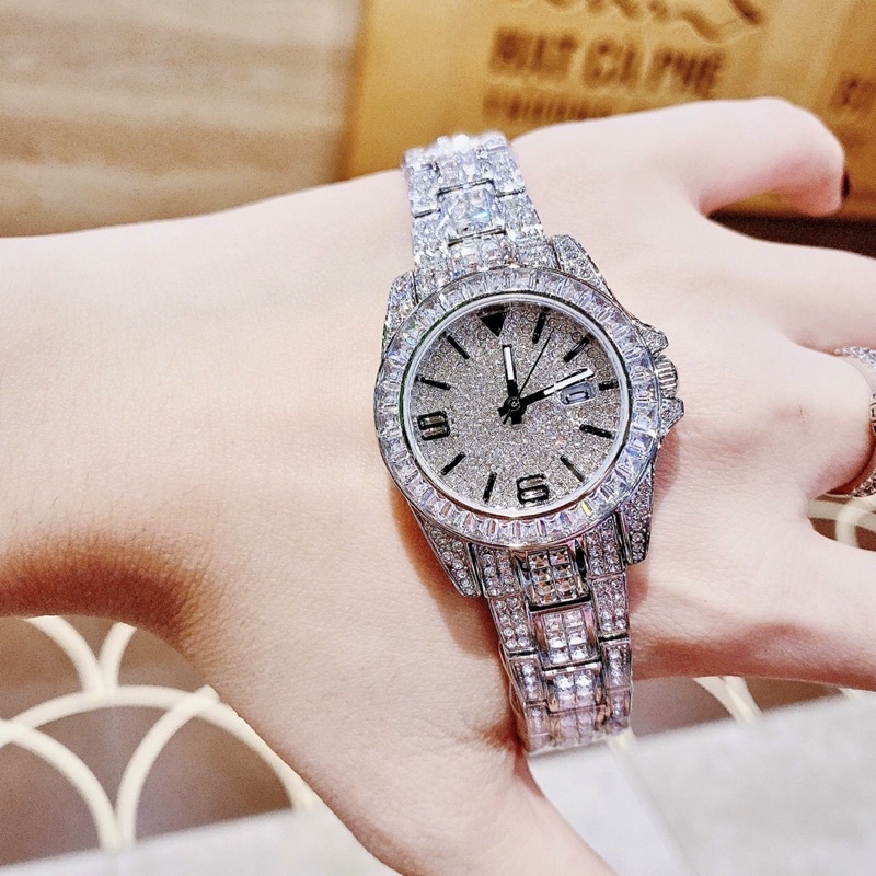 Fullbox bảo hành 12 tháng, Đồng hồ nữ Davenaa đính đá cực đẹp LUTOS WATCH