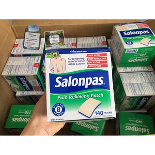 Miếng dán Salonpas hộp 140 miếng - Hàng Mỹ