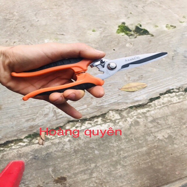 Kéo cắt cành, cắt dây điện lưỡi inox Asaki nhật bản Ak-8631