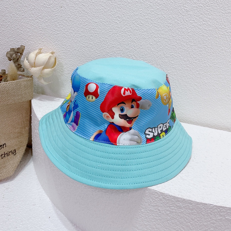 Ns2 Mũ bucket Hình super mario pikachu minions Chống Nắng Ngoài Trời Dễ Thương sn2 Cho Bé Trai Và Gái