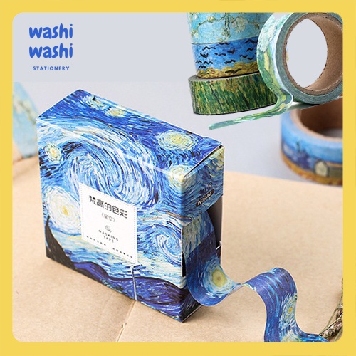 Washi Băng Dính Van Gogh Hoạ Tiết Tranh Nghệ Thuật Cá Tính Trang Trí Sáng Tạo