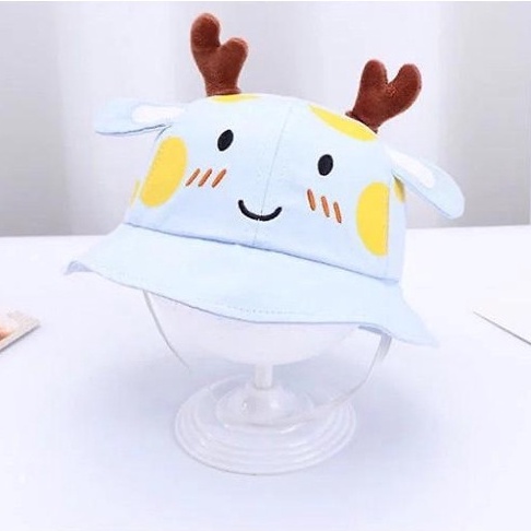 Mũ chống nắng hoạ tiết chú hươu mẫu mới đáng yêu cho bé từ 0-2 tuổi