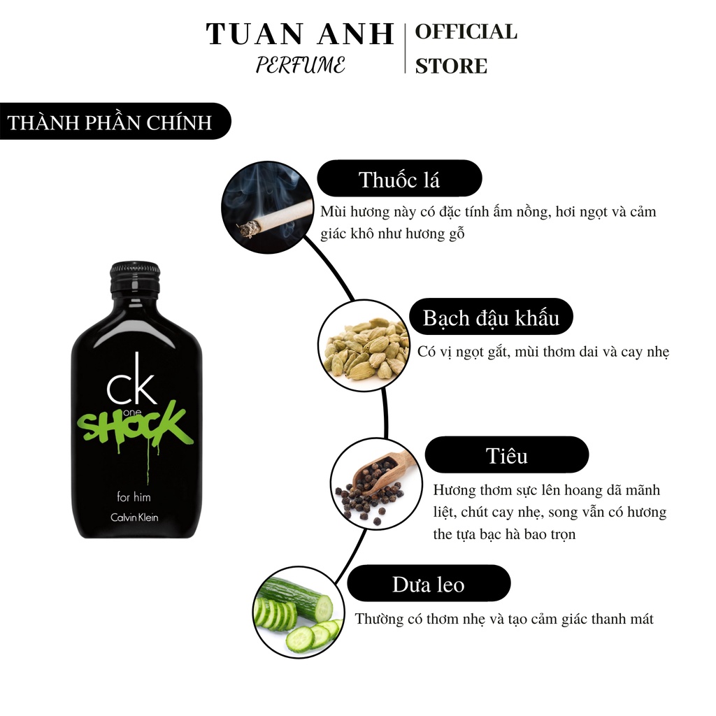 Nước hoa nam chính hãng thơm lâu Calvin Klein CK One Shock cao cấp TUANANHPERFUME