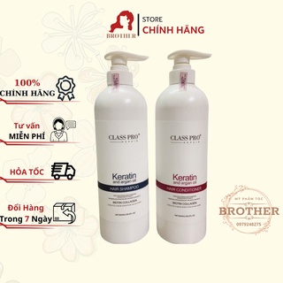 Cặp dầu gội xả keratin class pro 800ml phục hồi, kích thích mọc tóc