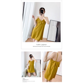 Váy Ngủ Lụa 2 Dây Tai Bèo