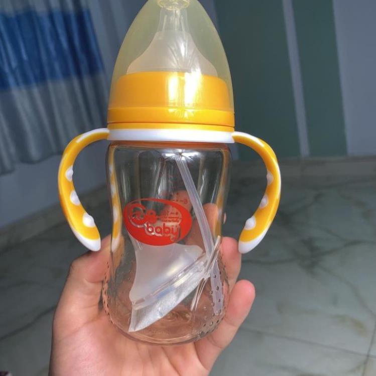 [tặng núm] Bình sữa Gb baby cổ rộngmua1tặng1Bình sữa PPSU GB BABY Hàn Quốc 80ml/160ml/180ml/240ml có tay cầm