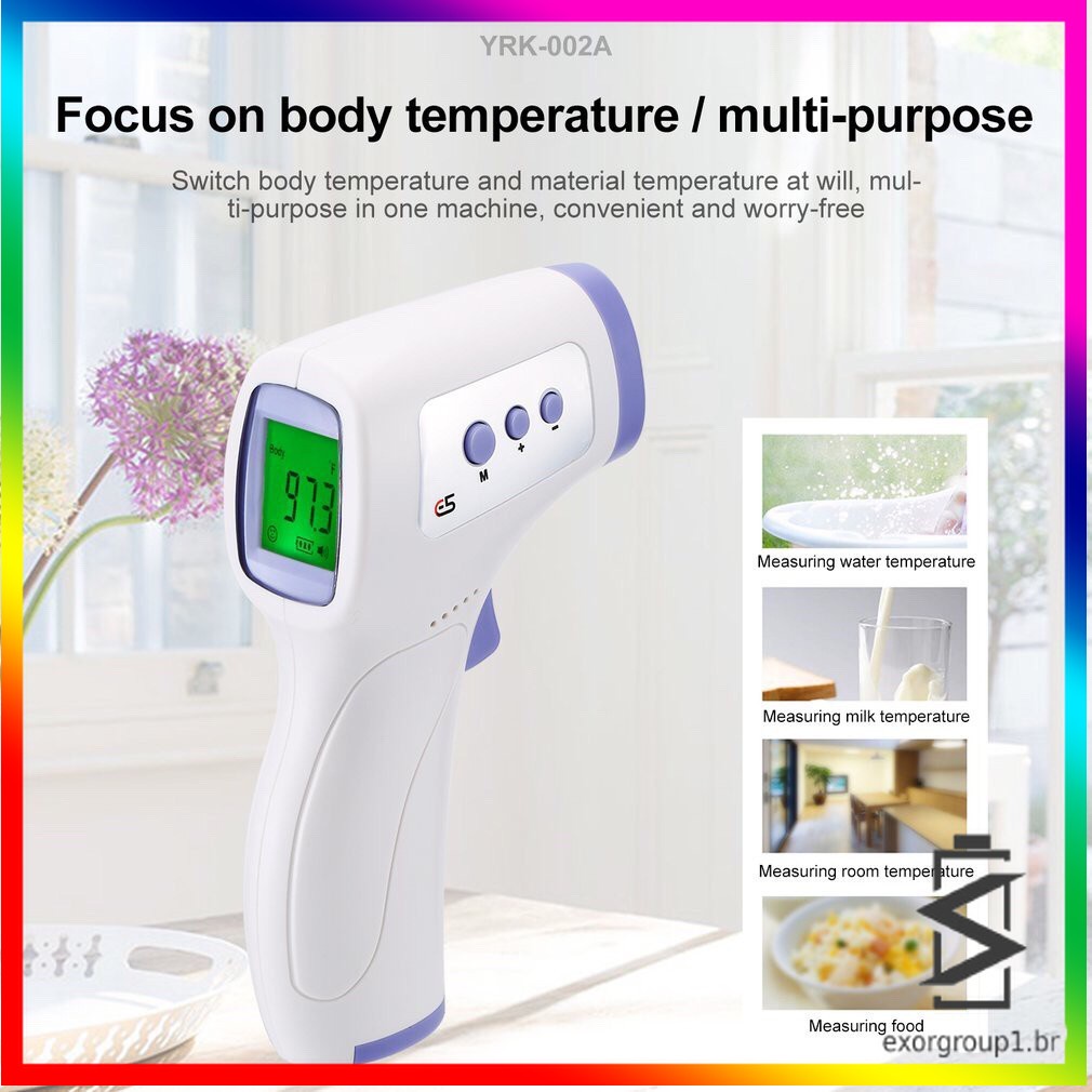 Súng Nhiệt Kế Hồng Ngoại Cảnh Báo Không Tiếp Xúc 3 Màu Sắc