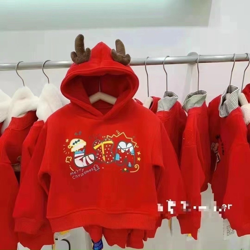 Áo noel có mũ siêu đáng yêu cho bé