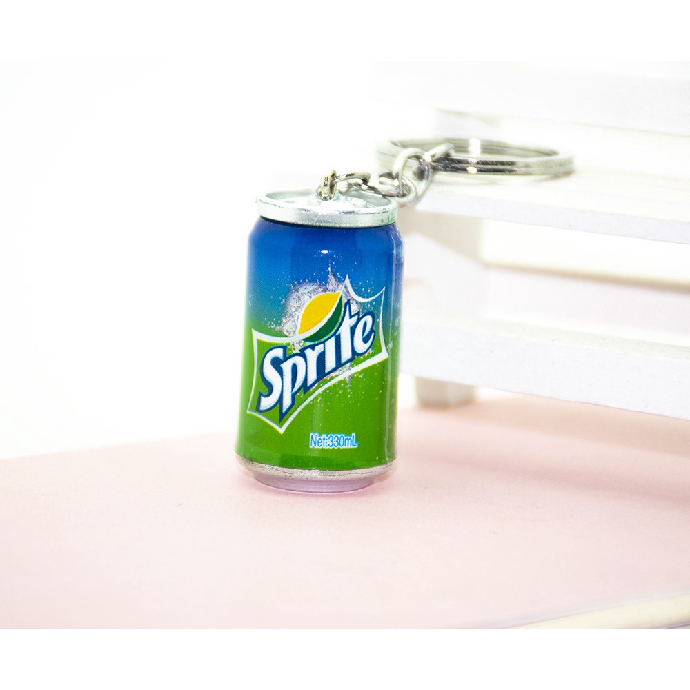 Móc khóa thời trang hình lon nước nhỏ nhắn sáng tạo