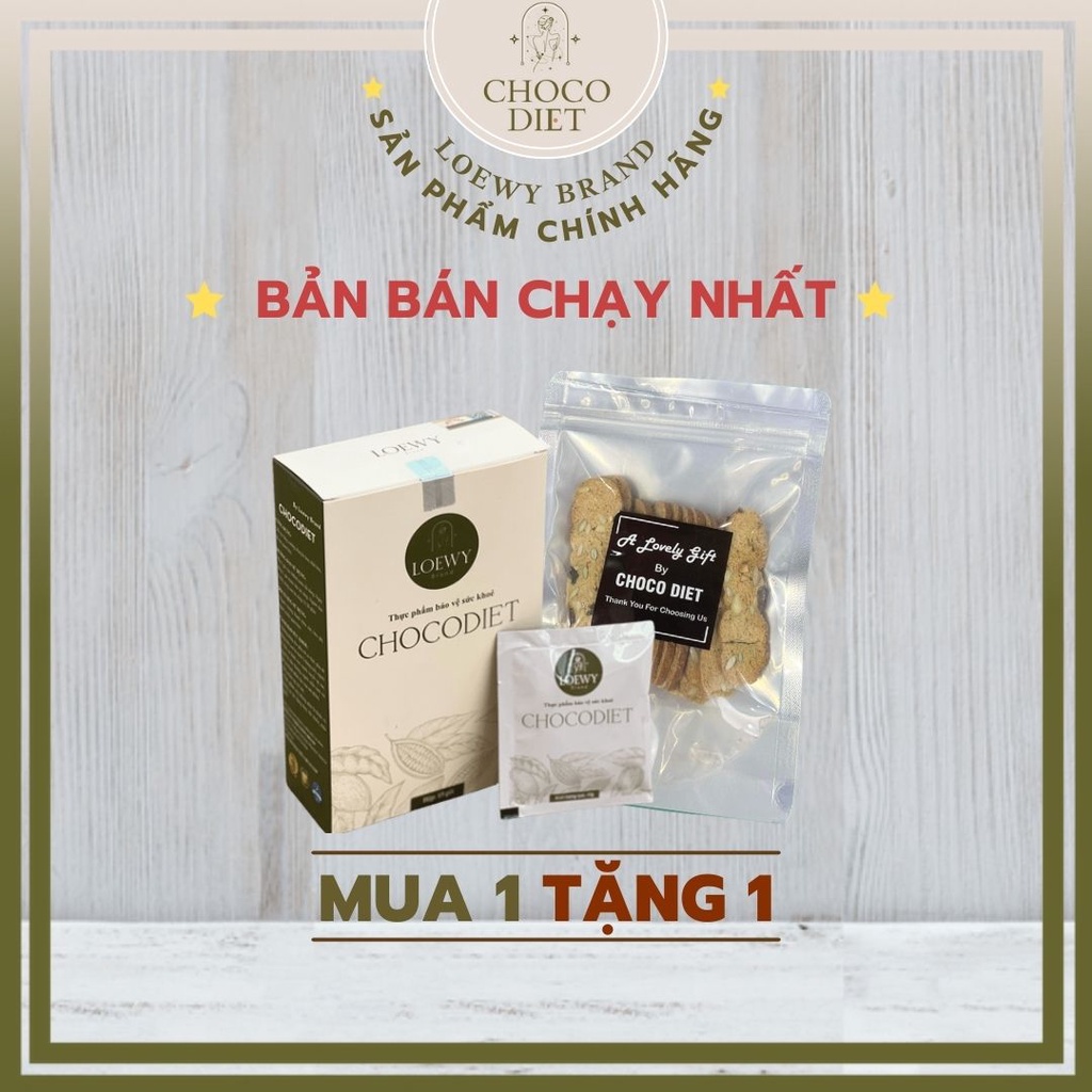 Chocodiet giảm cân an toàn, giảm cân cấp tốc LOEWY BRAND - Mua 1 tặng 1 bánh