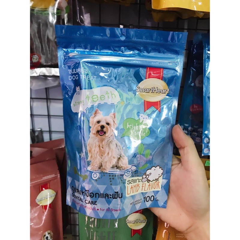 Bánh thưởng cho chó giúp răng chắc khỏe Smartheart Dog Treat Dental Care  100gr