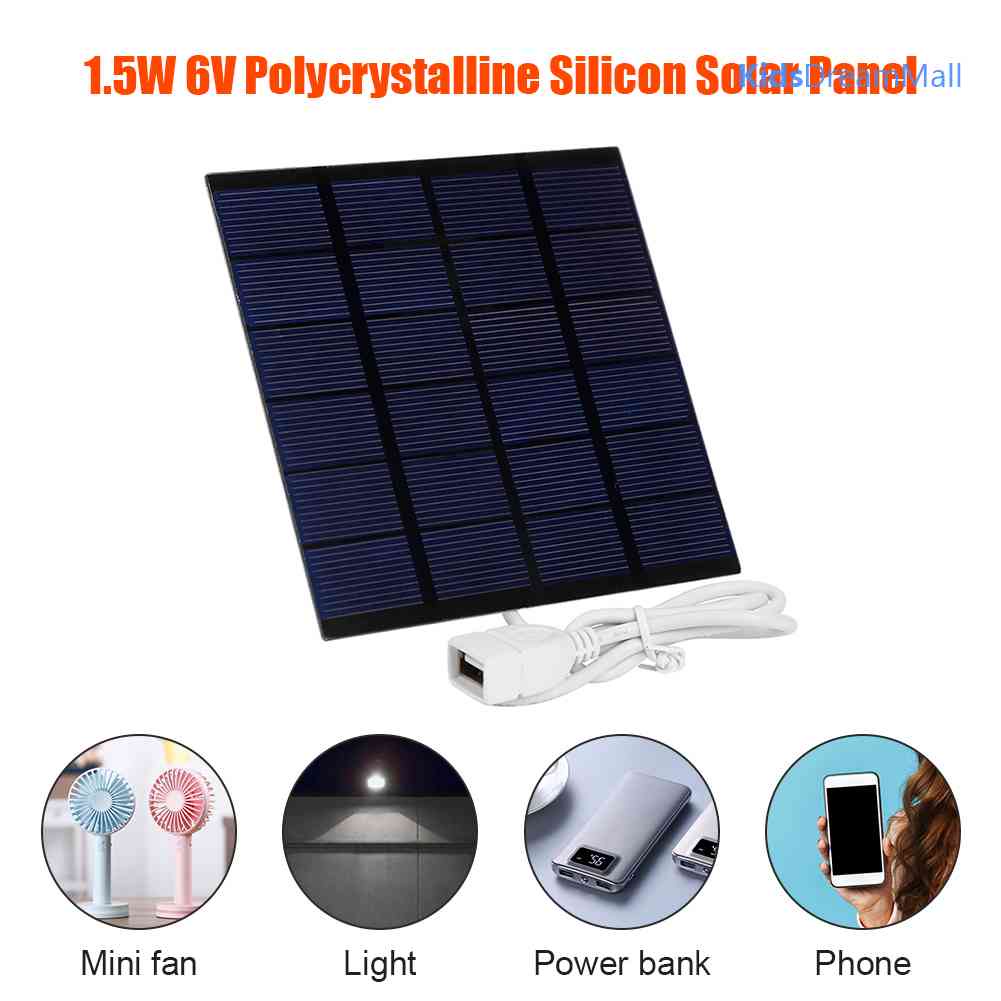 Tấm Sạc Năng Lượng Mặt Trời 1.5W 6V Polysilicon