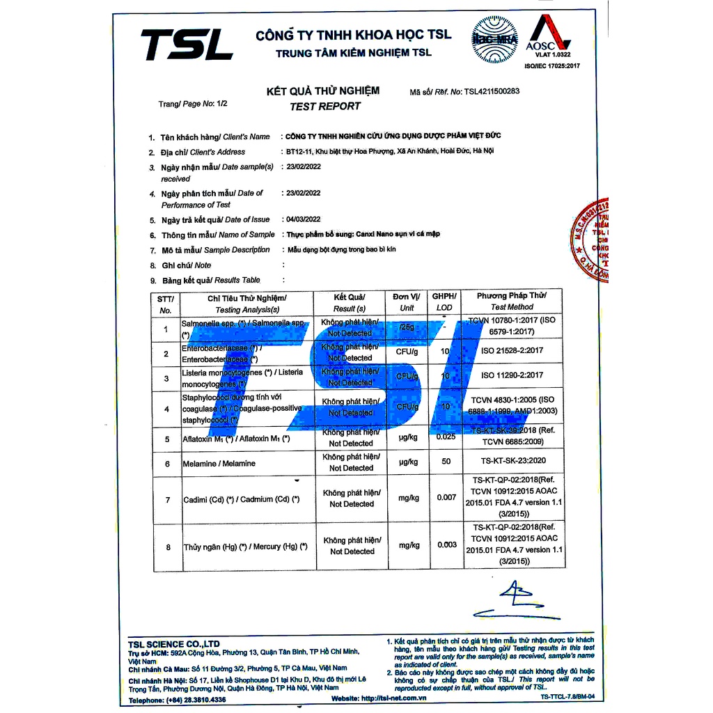 SỮA BỘT CANXI NANO SỤN VI CÁ MẬP 400g