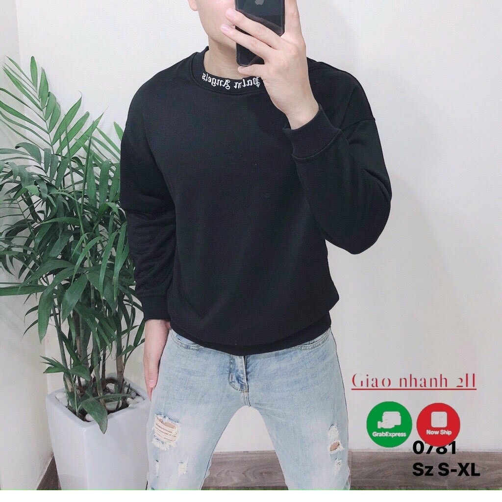 Áo dài tay nam , áo thun nỉ dài tay Hoodie thêu cổ Nam Nữ Cổ Tròn Basic[ 𝗛𝗔̀𝗡𝗚 𝗟𝗢𝗔̣𝗜 𝟭]