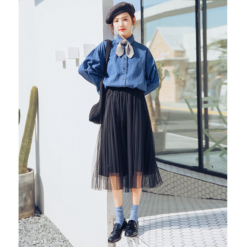 chân váy dài ulzzang order chân váy xếp li dài xòe dáng hàn quốc KÈM ẢNH THẬT | BigBuy360 - bigbuy360.vn