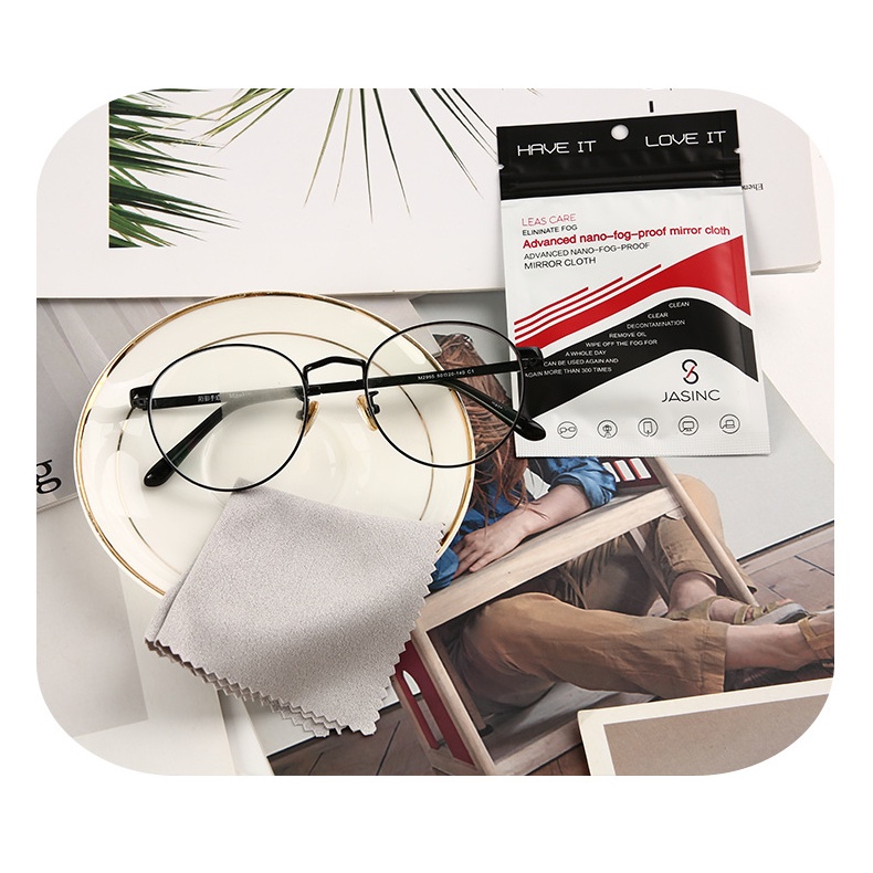 Khăn lau kính nano Jasinc cao cấp chống bám hơi nước, sương mù đa năng (phù hợp mọi loại gương, kính)
