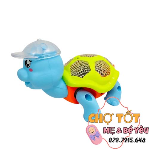 [CÓ ĐÈN NHẠC LOẠI LỚN] Đồ chơi rùa chạy pin có dây cho bé dắt đi dạo nhìn rất cưng giúp bé phát triển khả năng tư duy