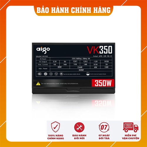 Nguồn Máy Tính AIGO VK350 350W | Chính Hãng Bảo Hành 36 Tháng