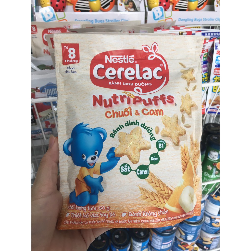 Bánh Ăn Dặm Nestlé CERELAC Nutripuffs - Gói 50g