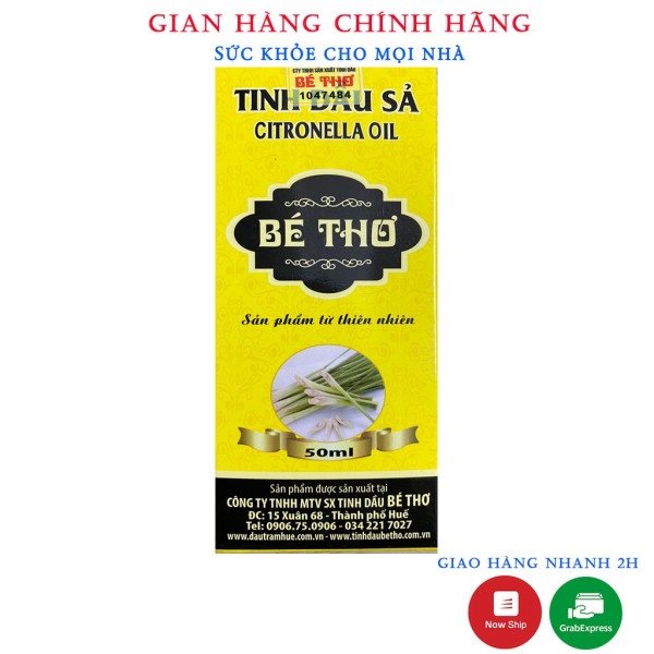 Tinh Dầu Xả Bé Thơ 50ml .Phòng Đuổi Muỗi,Xông Cảm Cúm Bôi Sát Trùng An Toàn Cho Bé