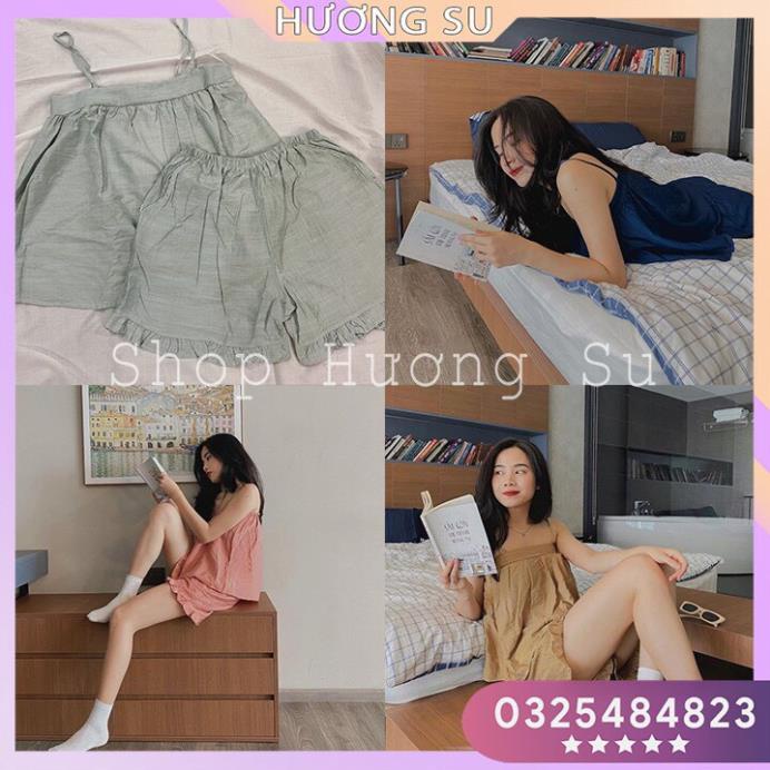 Đồ bộ 2 dây thiết kế cúp ngực, chất đũi cực xinh