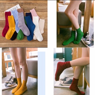 Tất trơn cao cổ nhiều màu