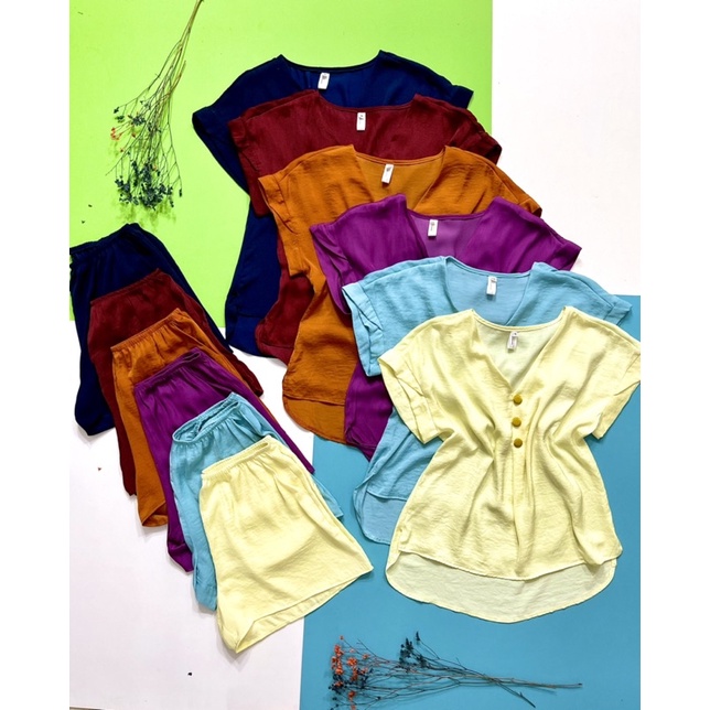 Đồ bộ đùi lụa mát tay liền mặc nhà InFASHION