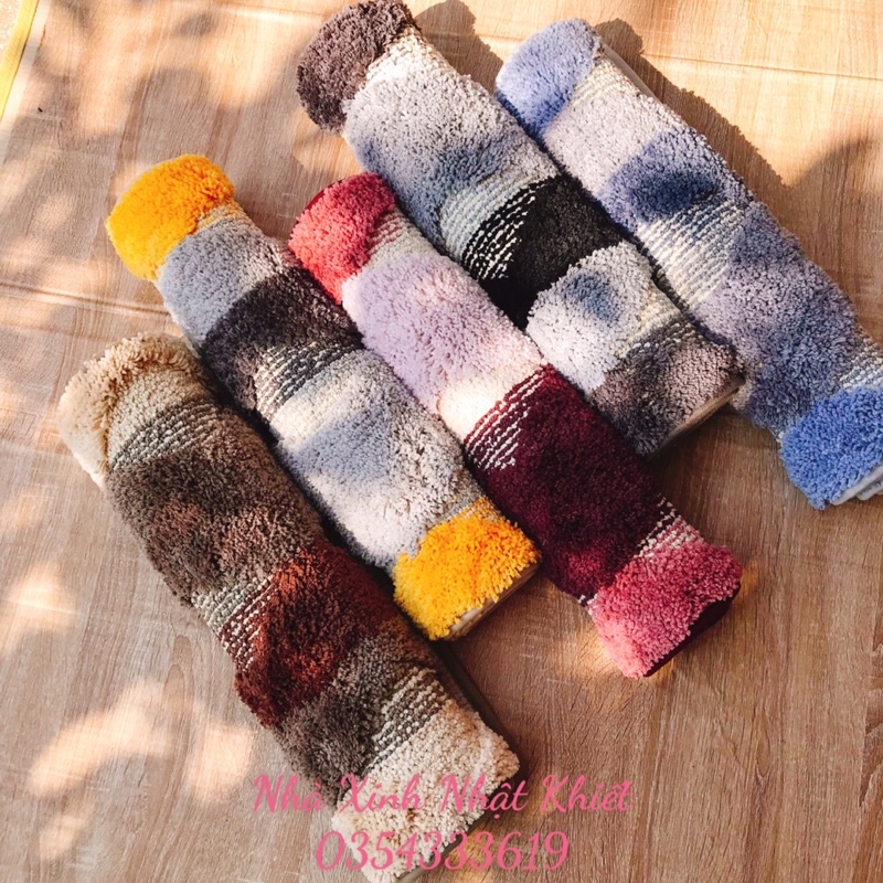 Thảm lau chân chất len lông đế cao su thấm nước mẫu ziczax