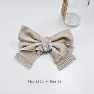 Cột/ kẹp tóc nơ phong cách retro Nhà bí