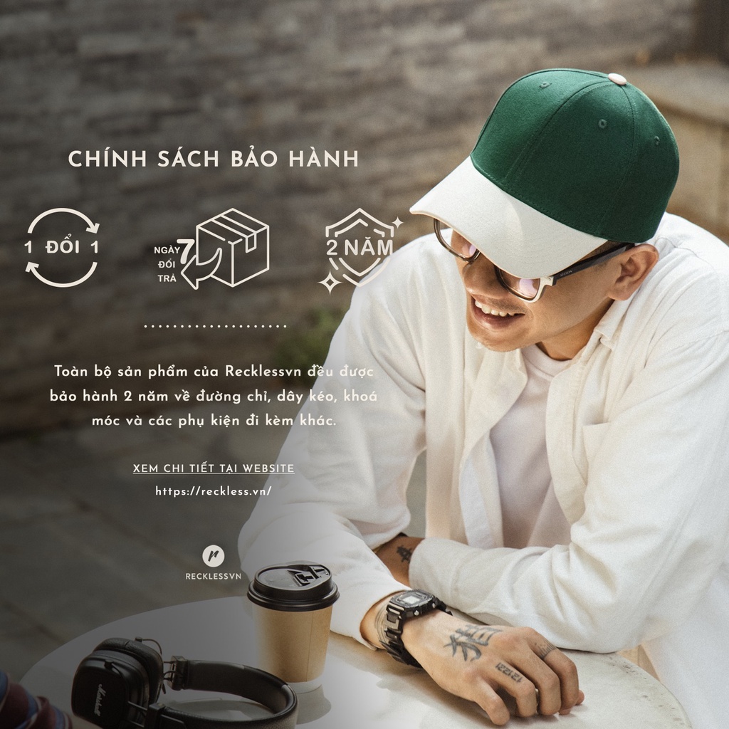 Nón Bóng Chày Lưỡi Trai Màu Phối Reckless (4 Màu Phối) - Signature Ballcap Mixed - Vải Kaki Cotton