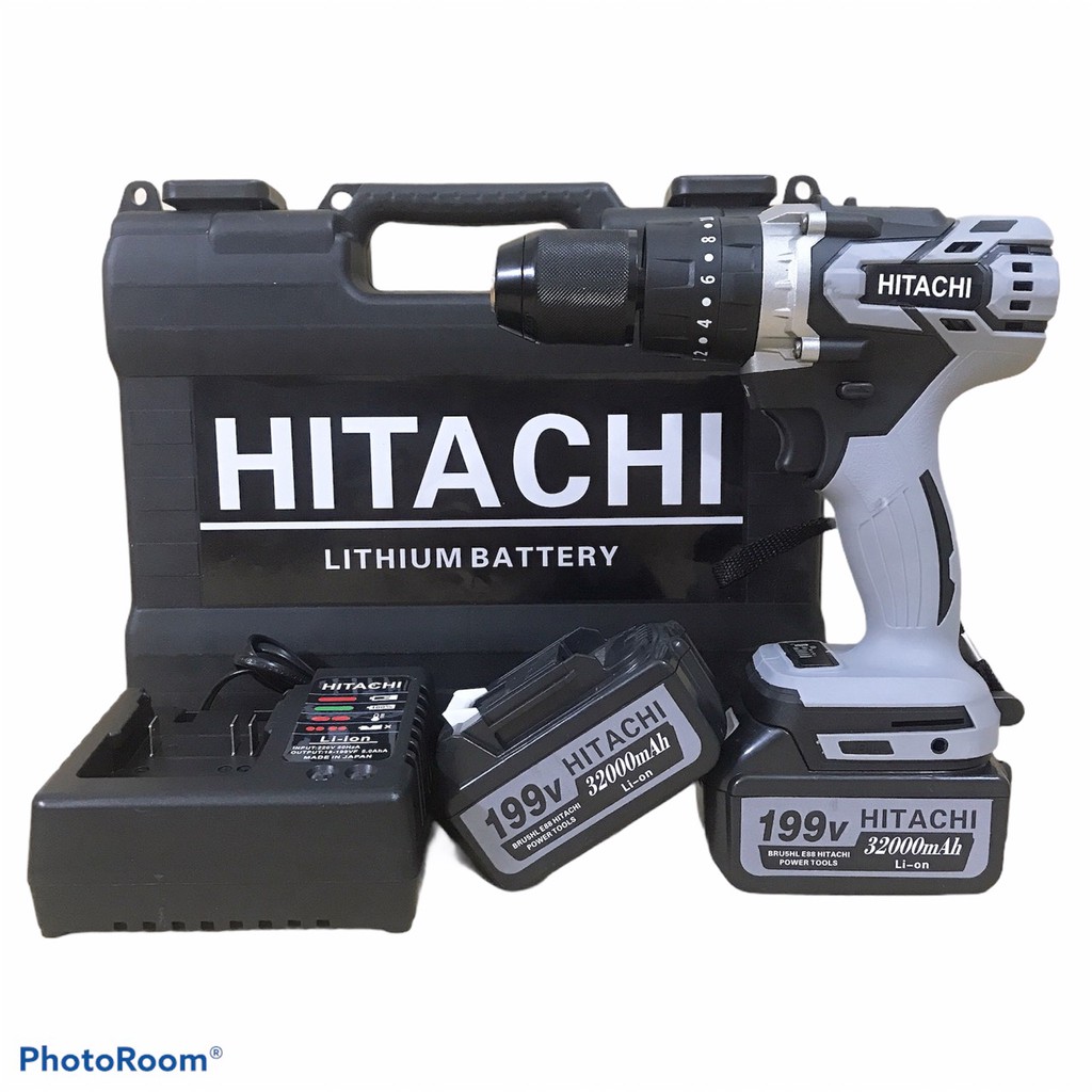 Máy khoan pin Động cơ KHÔNG CHỔI THAN Siêu mạnh mẽ và bền bỉ Hitachi 199V