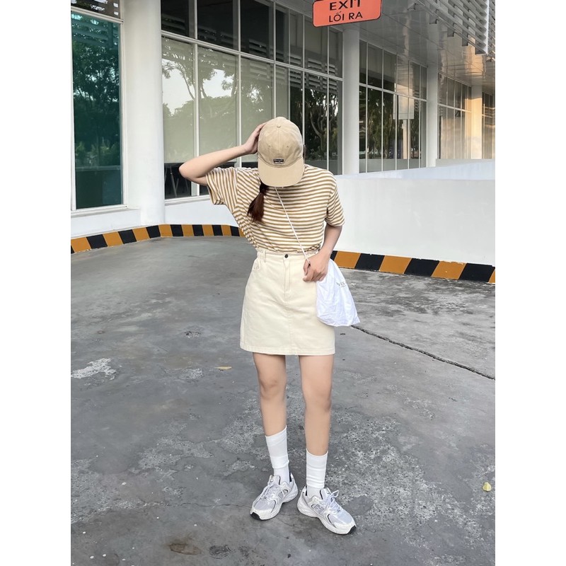 Chân váy kaki lưng thun form chữ A LEN clothing