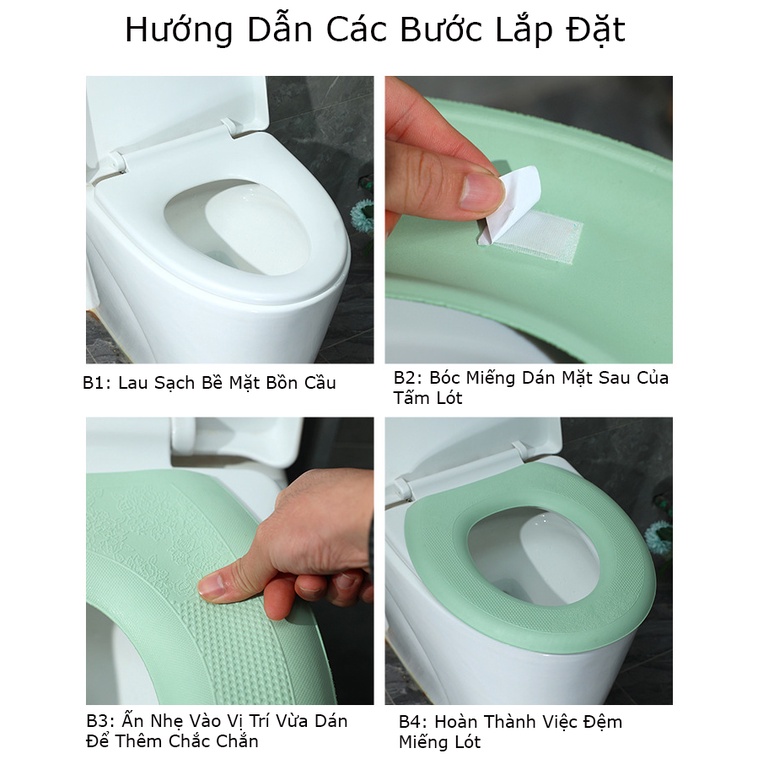 Miếng Lót Bồn Cầu Giữ Ấm Mùa Đông KUNBE Chống Thấm Nước, Chất Liệu Mút Xốp EVA Mềm Mại Ấm Áp