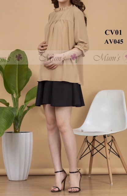 Chân váy bầu Xoè đẹp có quần trong và chun chỉnh bụng