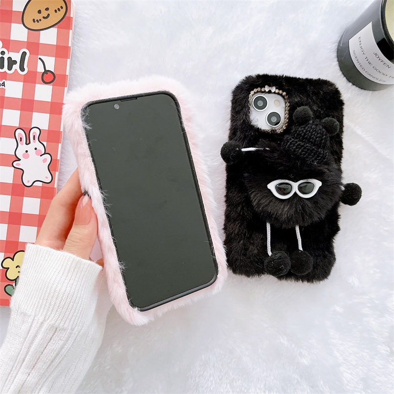 Ốp lưng lông thú sang trọng Fairydust iphone 15 14 13 12 12Pro 12mini 13mini 12promax 11 Pro MAX XR X XS MAX 7 8 Plus Lông thỏ ấm áp Vỏ mềm