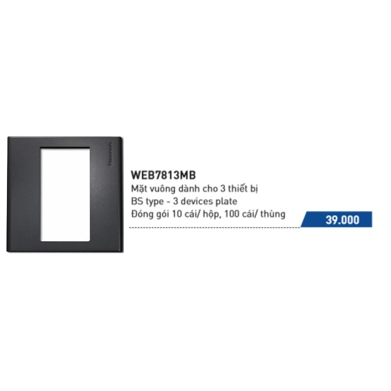 Combo 10 cái - Mặt vuông dành cho 3 thiết bị dòng Wide-Hotel Panasonic - WEB7813SW, WEB7813MH, WEB7813MW, WEB7813MB
