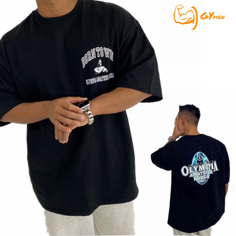 [ GYMEN ] Áo Phông Nam Thể Thao Áo Thun Form Rộng Cổ Tròn Big Size Co Giãn Phong Cách âu Mỹ Streetwear In Côtton Cao Cấp Nhanh Khô Vải Thoáng Thấm Hút Mồ Hôi Tốt Chạy Bộ Thể Dục Cầu Lông Thời Trang