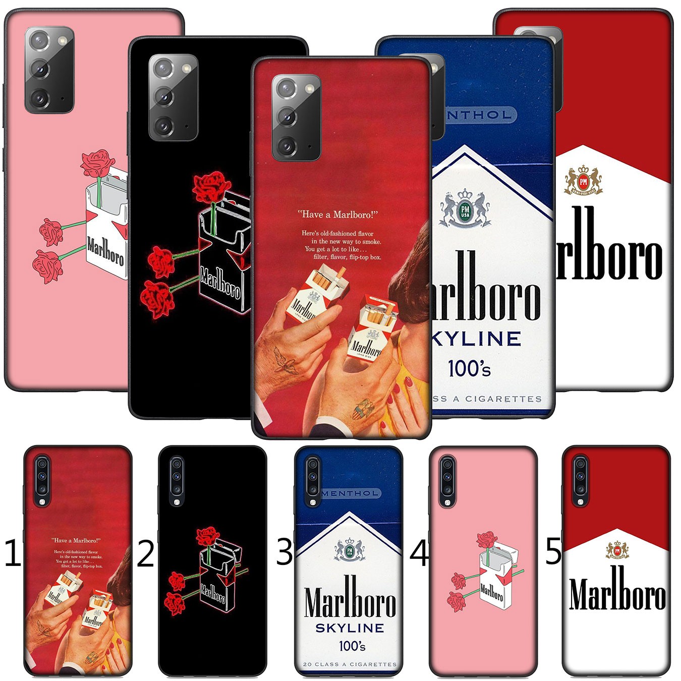 Samsung Galaxy S9 S10 S20 FE Ultra Plus Lite S20+ S9+ S10+ S20Plus Casing Soft Silicone Phone Case H67 marlboro Cover