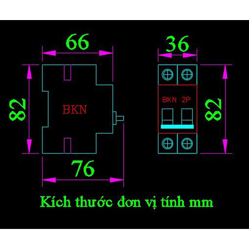 Aptomat Bếp từ (MCB 2P-Bếp từ đôi, Bếp từ 3 nồi, Bếp điện từ, Bếp cảm ứng)