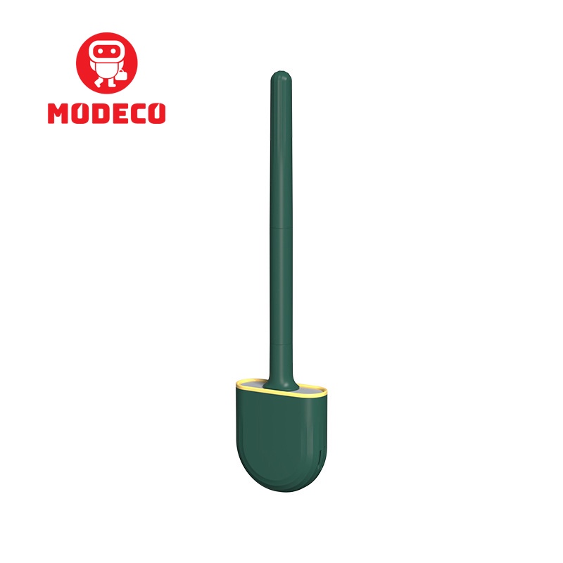 Chổi Cọ Nhà Vệ Sinh - Cọ Bồn Cầu Silicon Có Giá Đựng Gắn Tường Chắc - Xanh Lá