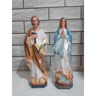 554. Tượng Thánh Giuse và Mẹ Maria