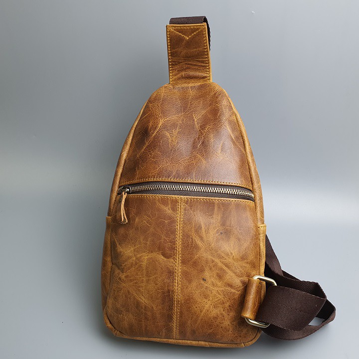 Túi đeo chéo nam da bò sáp TD105VB   - 100% da bò thật, BH 3 năm