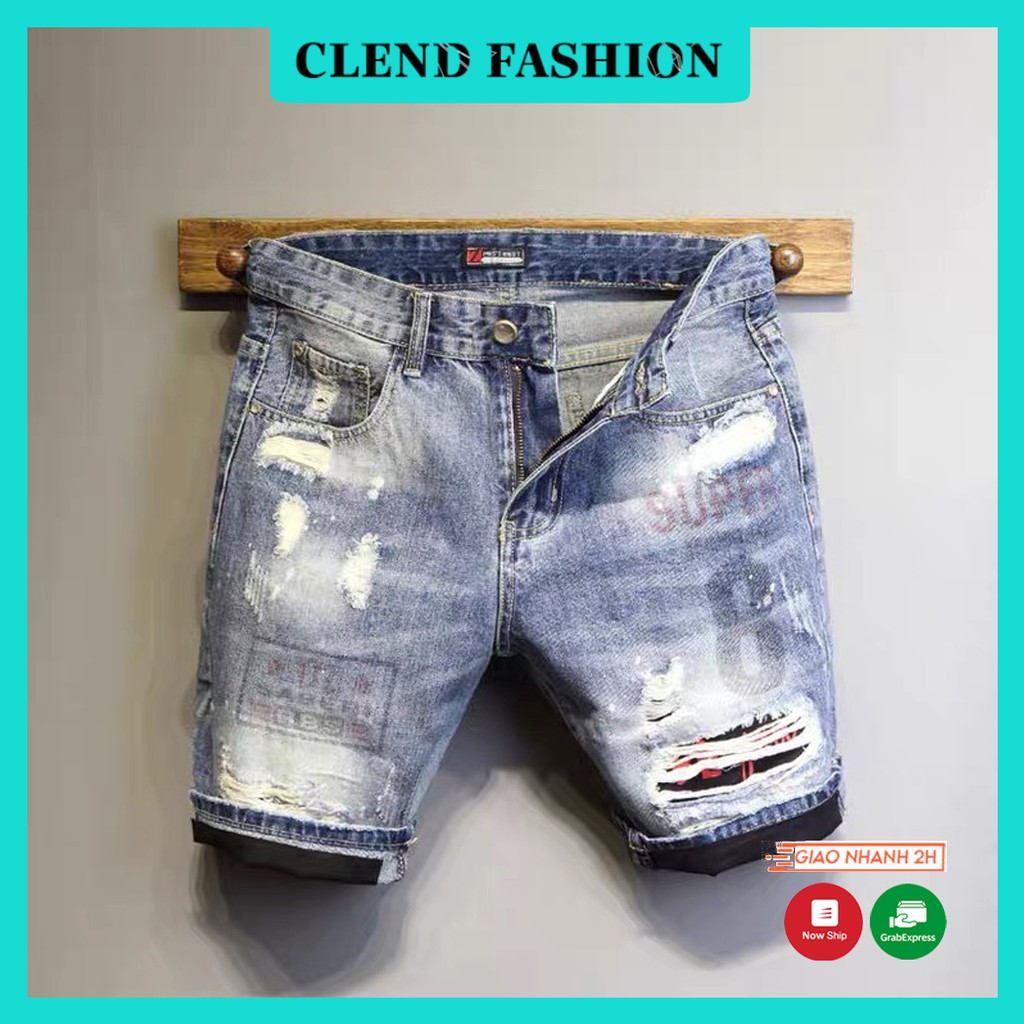 Quần Short , Quần Sọt Jean Nam Clend Fashion Chất Liệu Demin Co giãn Thoáng Mát Thời Trang Cao Cấp KV82