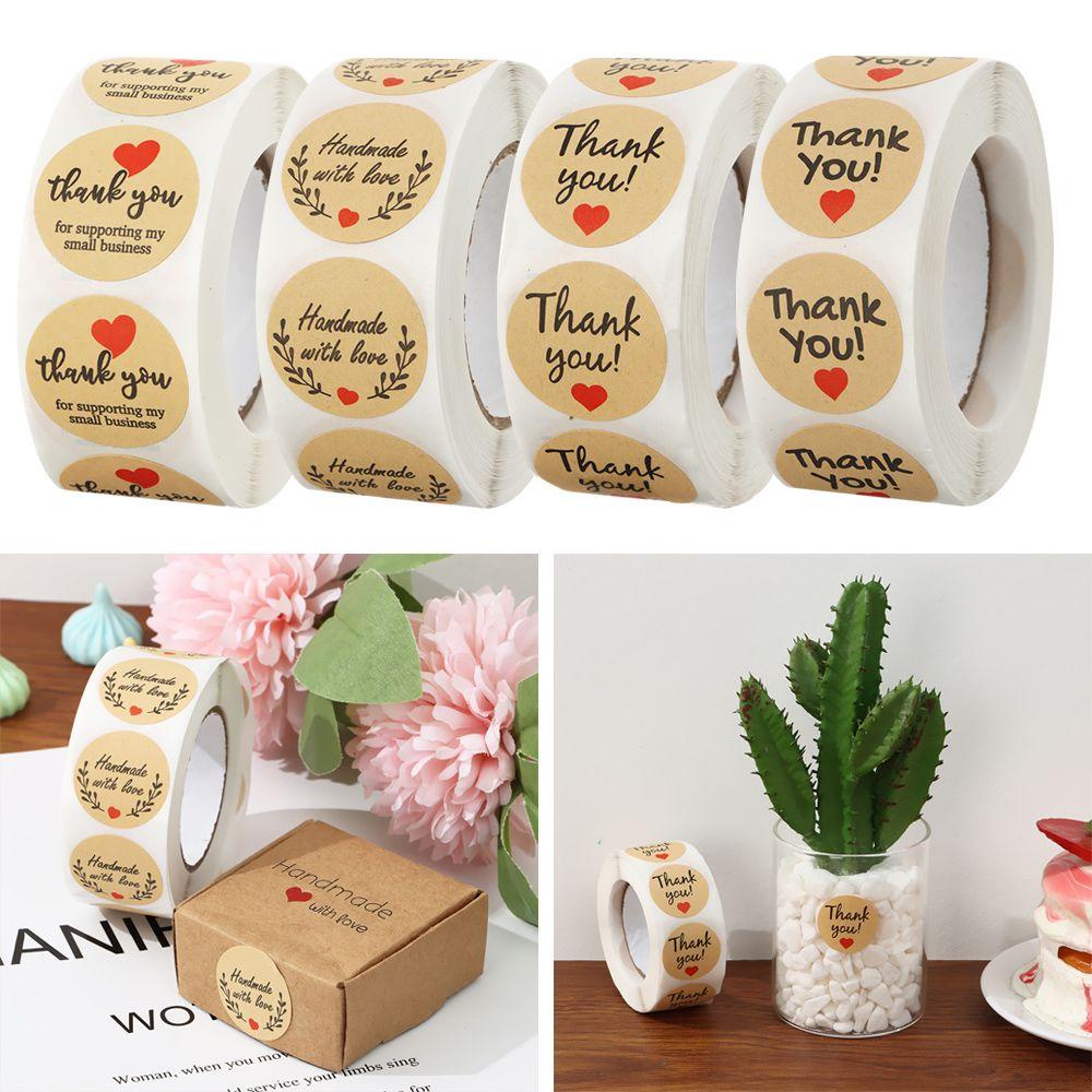 Miếng Dán Trang Trí Túi Kẹo In Chữ Thank You Độc Đáo Thời Trang